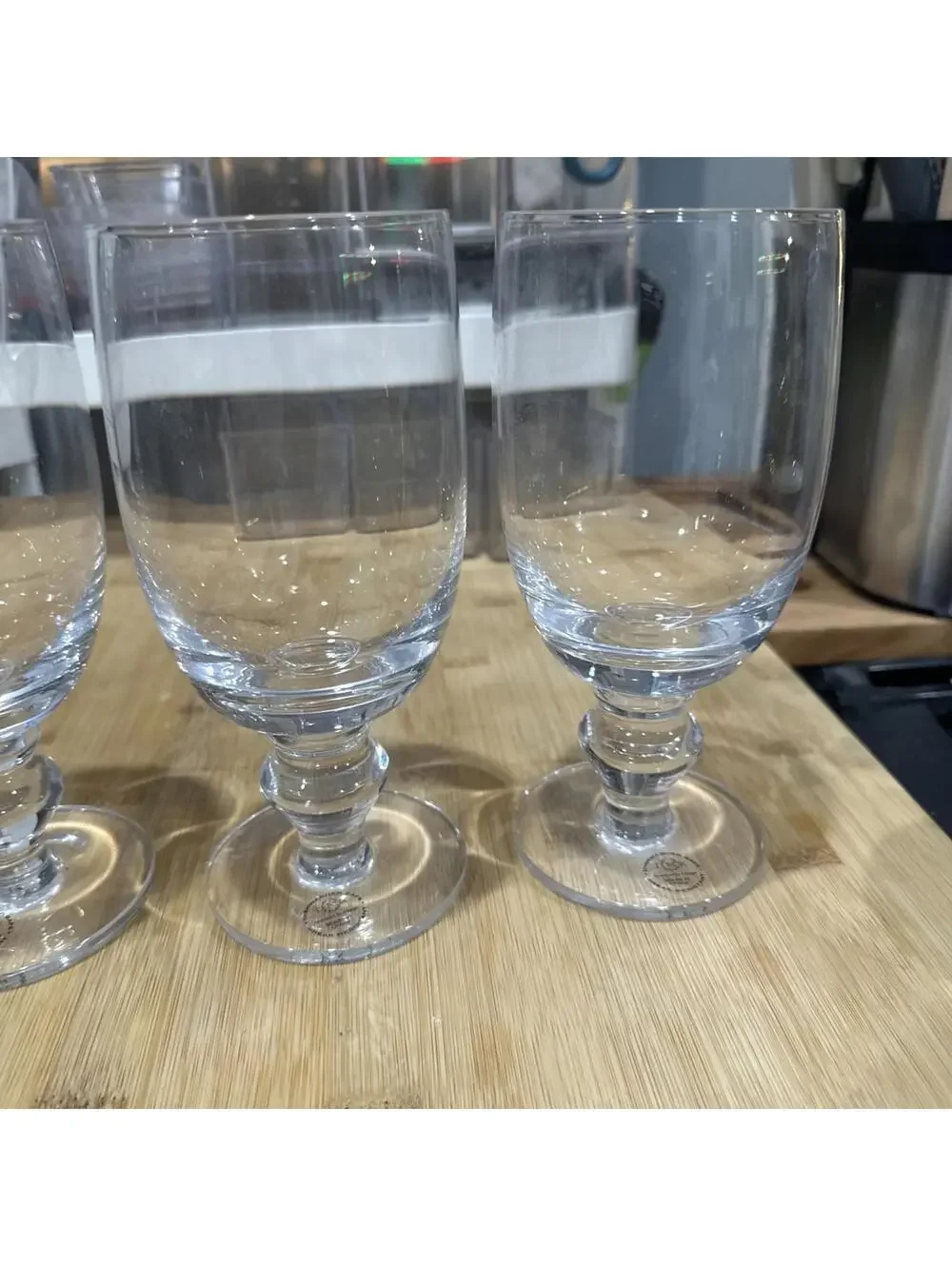 New 16oz Lenox Crystal Decor Plain Water Goblets Wine 7 1/4” H Simple & Elegant*